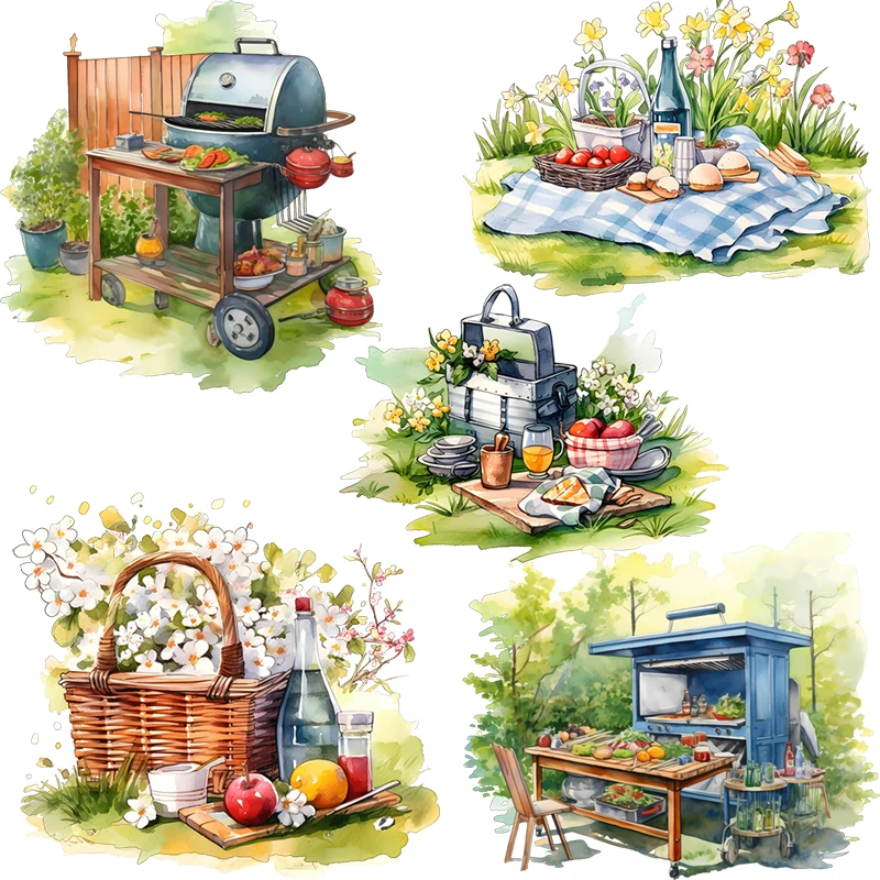 Three Ratels QL102 Romantic picnic cartoon home decoration wall stickers refrigerator stickers kitchen decals