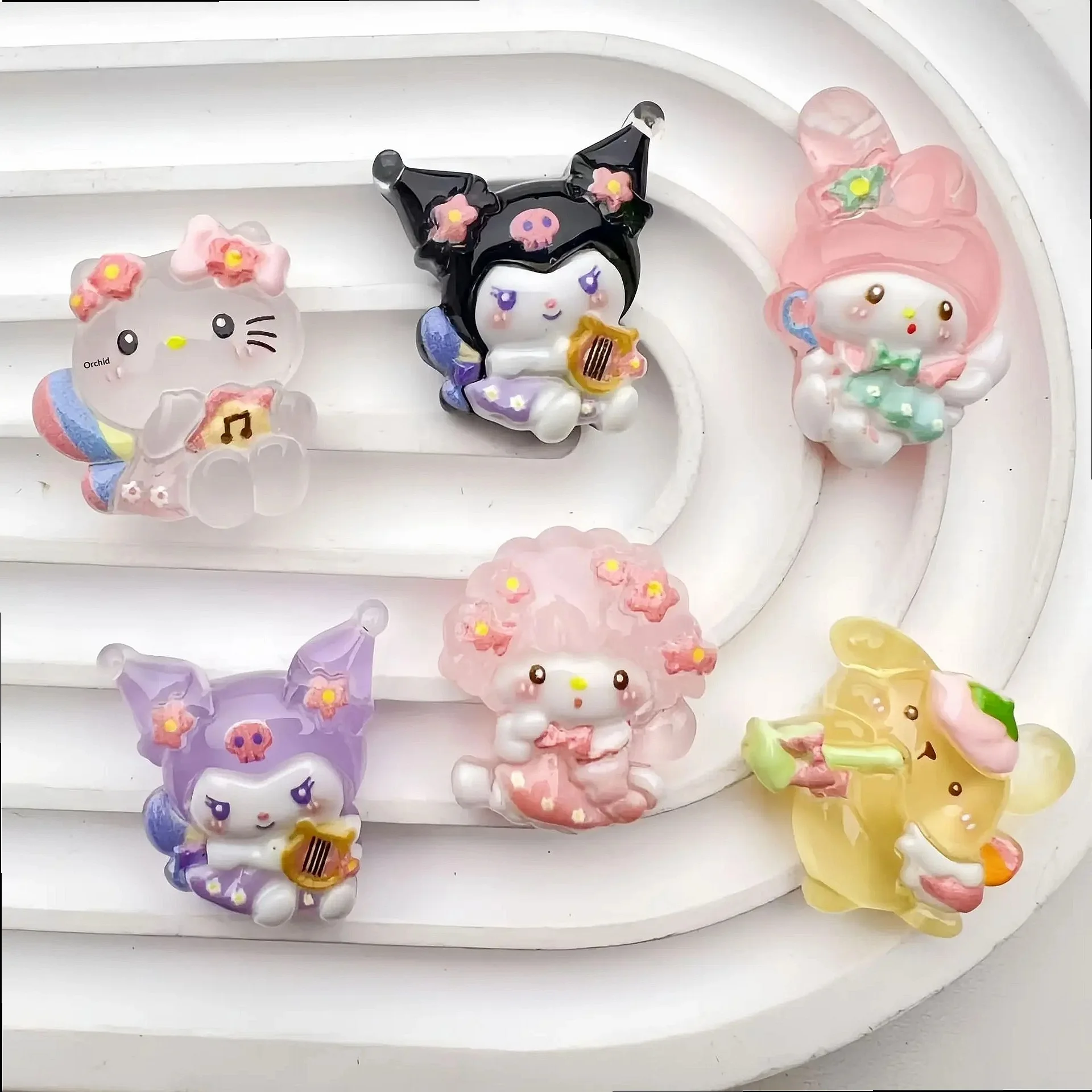 100pcs Kawaii Flatback Resin Cartoon Craft Decor for Scrapbook Phone Case Earrings Miniature Craft view 2