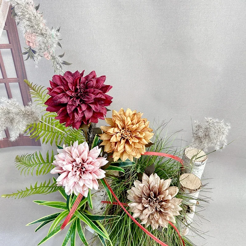 Artificial flower home wedding decoration yvbiao SD230402 single dahlia