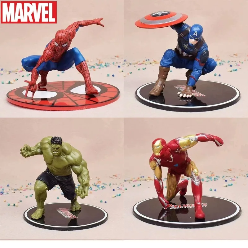 

Фигурка Marvel Spiderman Iron Man в стиле аниме, Q-версия, креативная модель куклы, украшение для стола и автомобиля, игрушка, подарок на день рождения для мальчиков