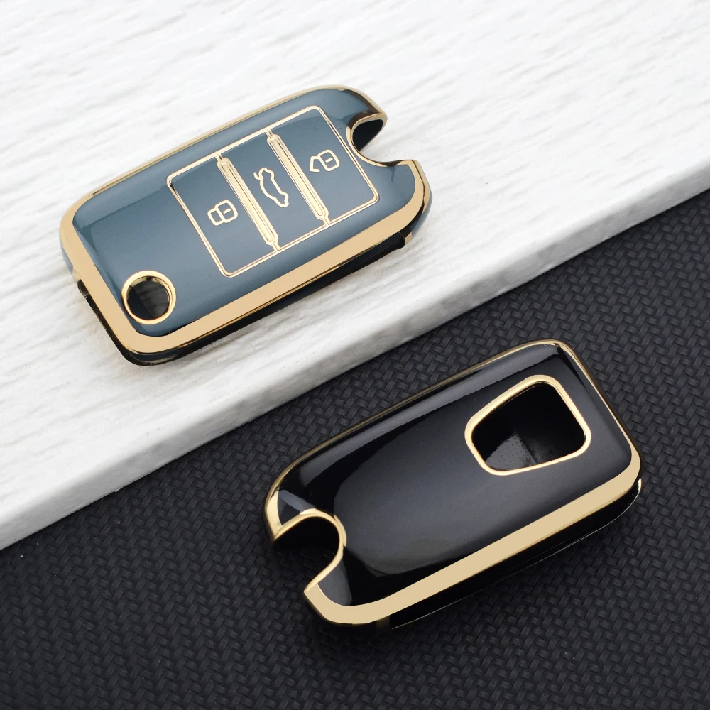 Flip Car Key Fob Cover for Roewe RX5 & MG Models MG3 MG5 MG6 MG7 MG ZS GT GS 350 360 750 Key Case Holder Protector Keychain