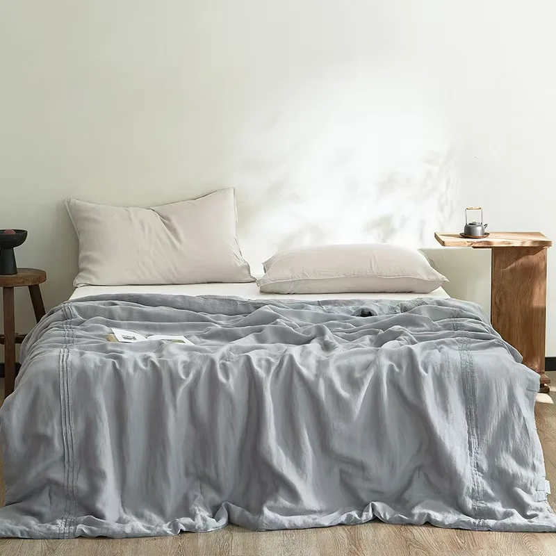 Summer 100% Eucalyptus Lyocell Fiber Quilt Twin Queen Size Bedding Solid Class A Single Double Bed Comforter Cooling Blanket