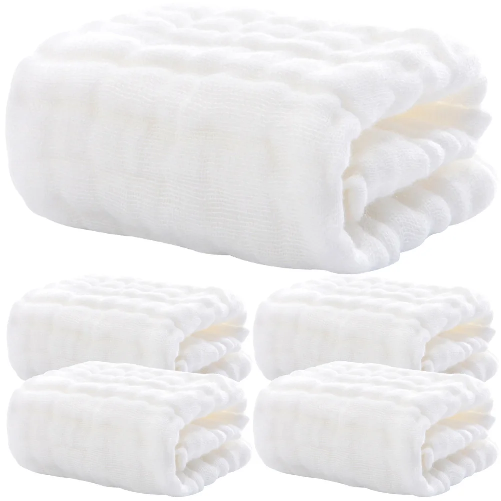 

5 Pcs Pure Towel Infant Drool Small Washcloths Body Easy Muslin
