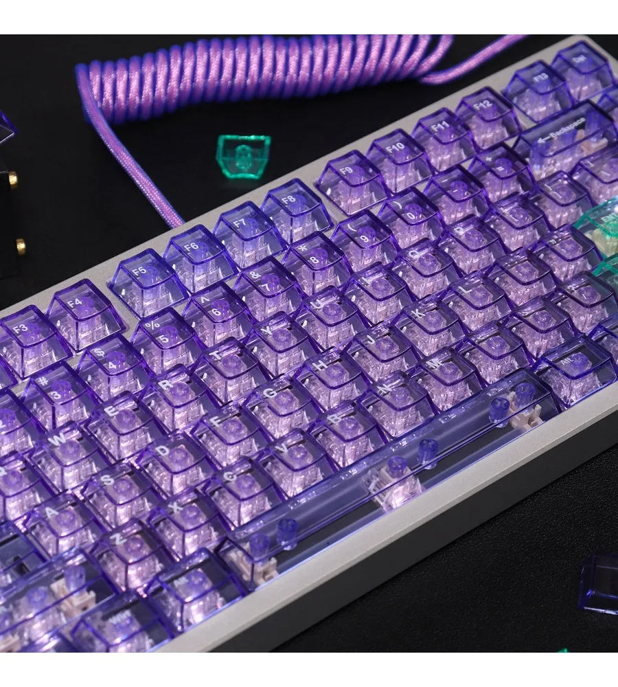 Keycap full set PC material pad printing cherry cherry original height purple 156 key mechanical keyboard
