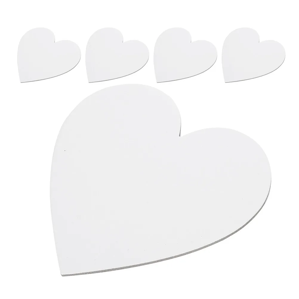 

Набор из 5 холстов в форме сердца, загрунтованных хлопковых панелей для рисования акрилом и маслом, для начинающих художников, для художественных проектов и поделок