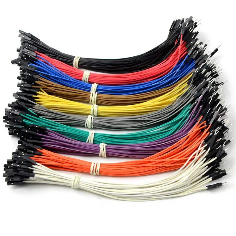 100pcs 20cm Female To Female Male To Male 1 Pin Double Head Dupont Line Dupont Connector Jumper Wire 2.54mm Pitch 1pin Cable