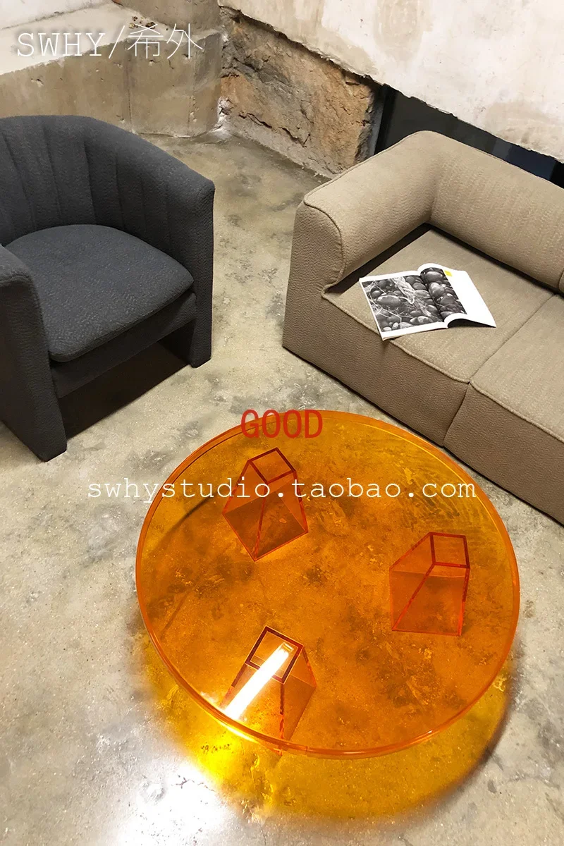 북유럽 창조적 인 라운드 티 테이블 아크릴 거실