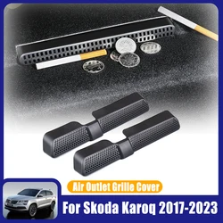 For Skoda Karoq 2017-2023 2019 2020 2021 Car Accessories Under-Seat Air Vent Outlet Covers Protectors  Anti-blocking conditioner