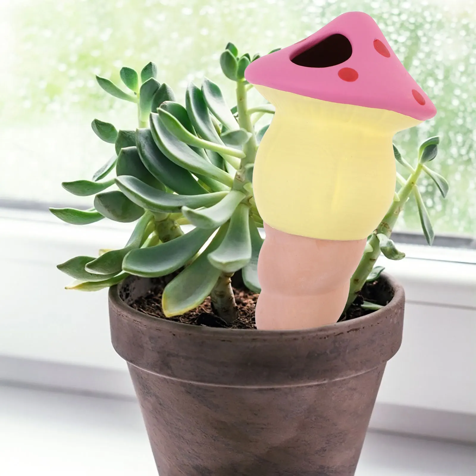 

4 шт., автоматические шипы для полива растений в форме гриба, инструмент для самостоятельного полива комнатных и наружных растений, садовый патио, поилка для растений