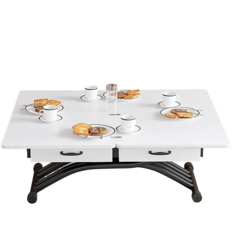 Lifting coffee table dining table dual-purpose integrated small apartment variable folding dining table living room household