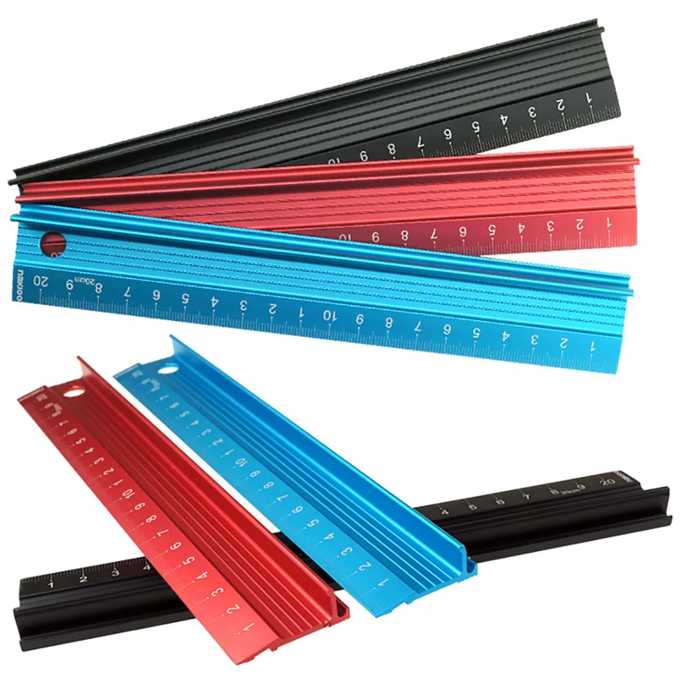 Leather Craft Anti Cutting Hand Scale Ruler Safe Cut Protective Precise Measuring Tools 20cm 30cm 45cm