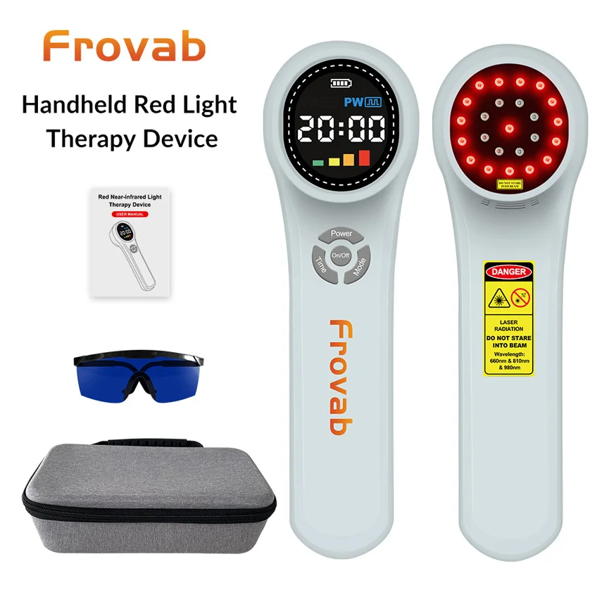 

1760mW 660nmx16+810nmx4+980nmx4 Cold Laser for Arthritis Low Level Red Infrared Light Therapy Treatment Device for Pain Relief