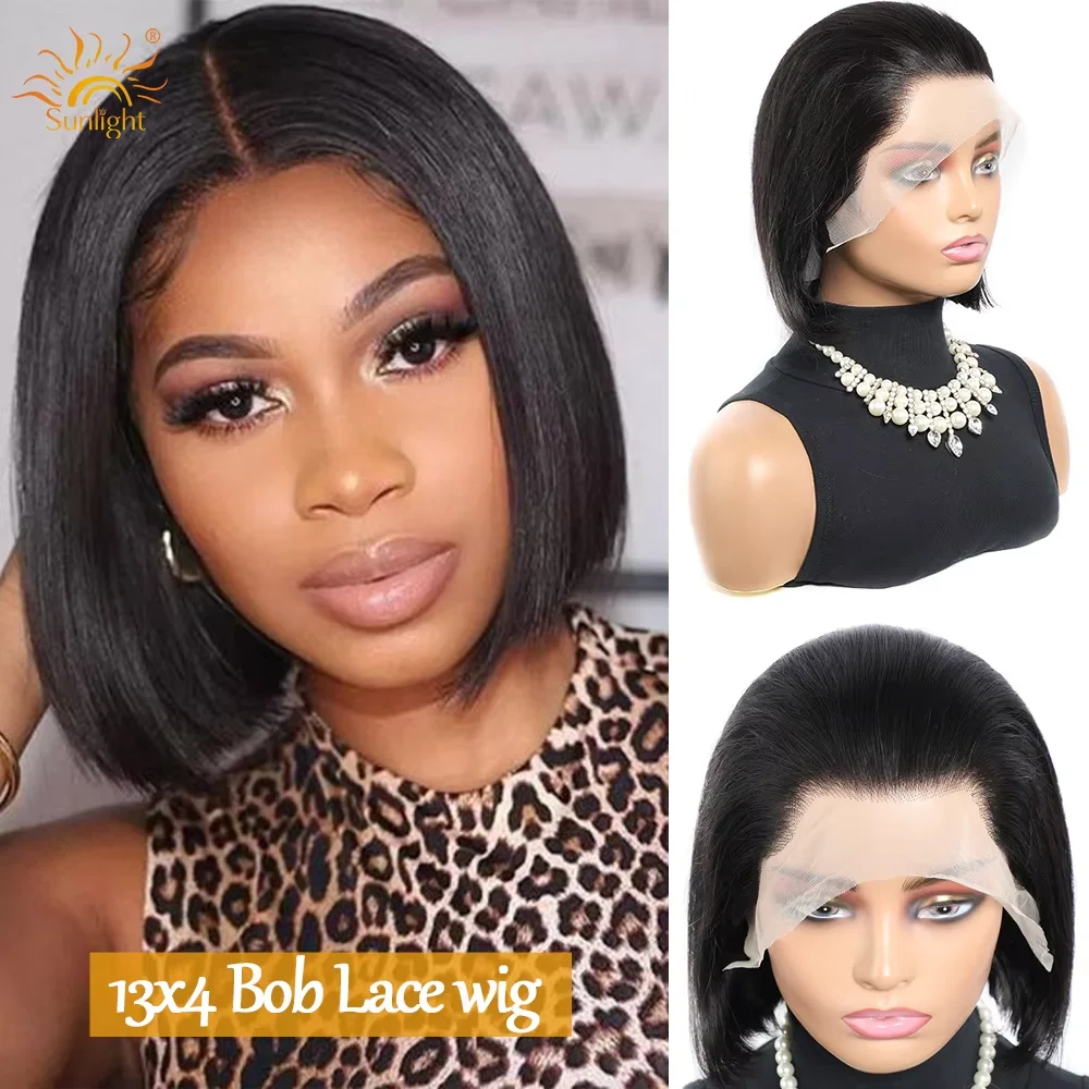 

Bob Wig 13X4 Lace Hd Transparent Human Hair Wigs Straight 150% Full Density HD Transparent Lace Frontal Wigs bob hair lace Wig