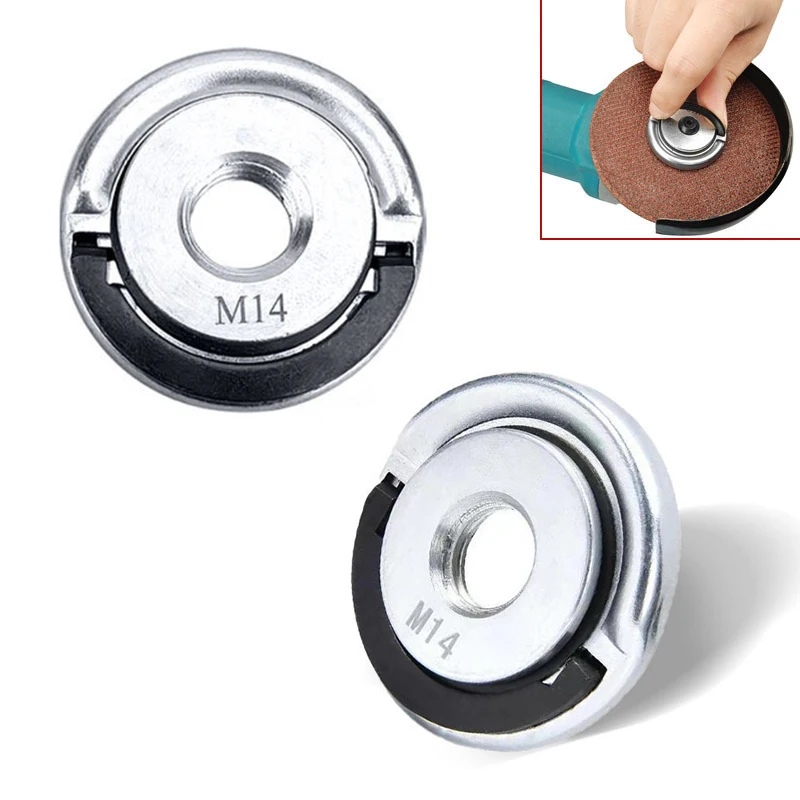 

1pc M14 Self-Locking Quick Release Power Chuck Flange Nut Grinder Pressing Plate For Angle Grinder