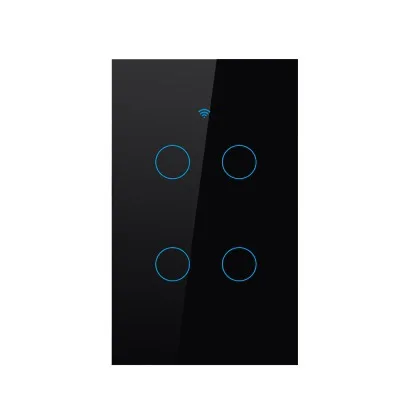 US WLAN Smart Wandschalter mit Touch-Sensor LED-Lichtschalter RF433 1/2/3/4-fach Kompatibel mit Tuya Smart Home APP Alexa Google Home