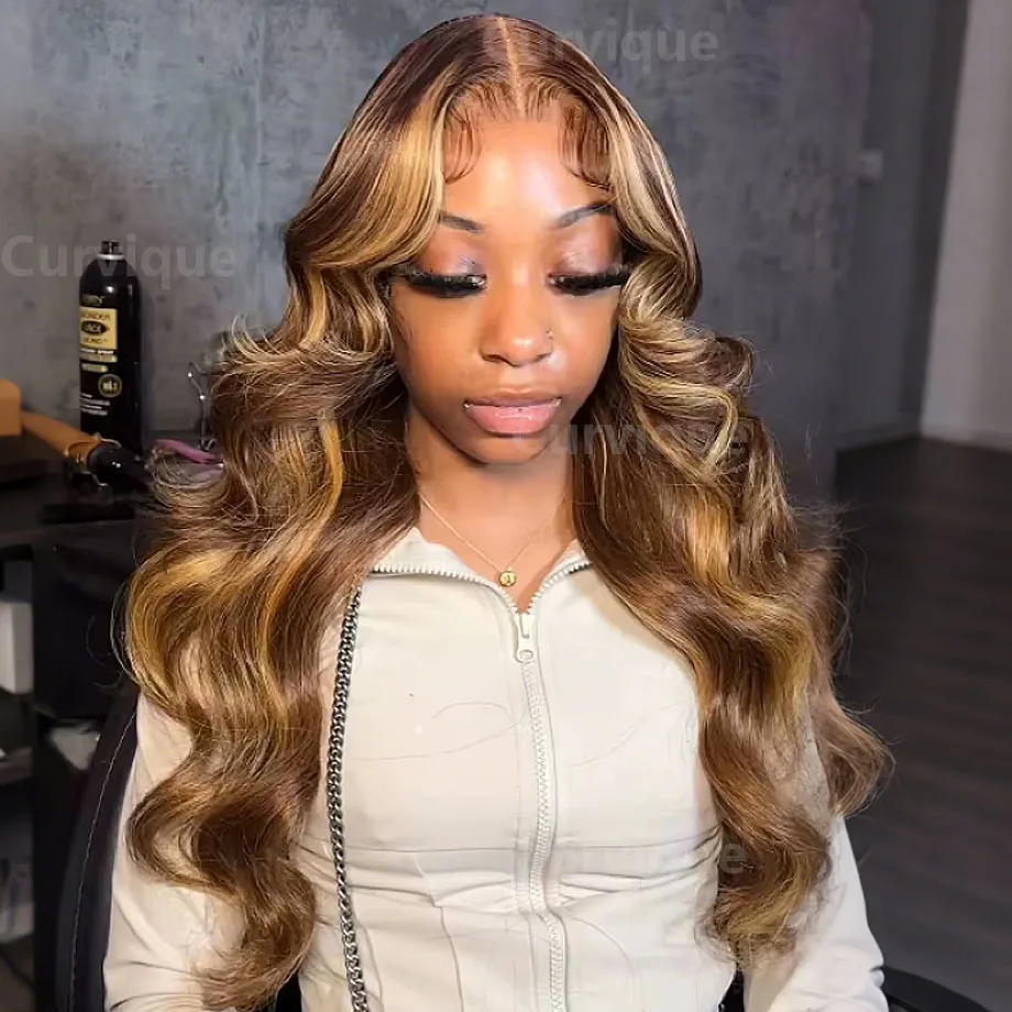 

Body Wave 13x4 13x6 HD Lace Frontal Wig Highlight Wigs Human Hair 30Inch Colored Loose Wave Lace Front Human Hair Wigs For Women