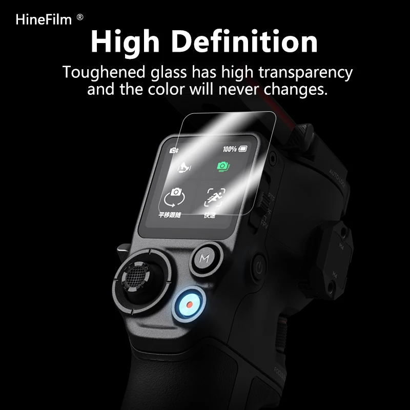 Dji rs3 cardan temperado câmera de vidro protetor principal display lcd + informações superior protetor de tela guarda capa