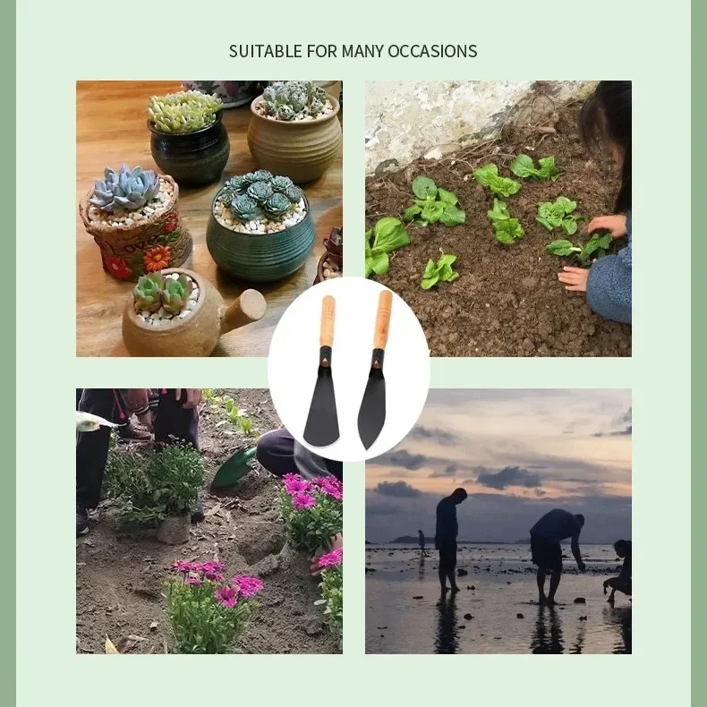 Multi-functional Garden Shovel for Planting Flowers Weeding Loosening Soil with Sturdy Iron Hoe for Wild Vegetables Harvest