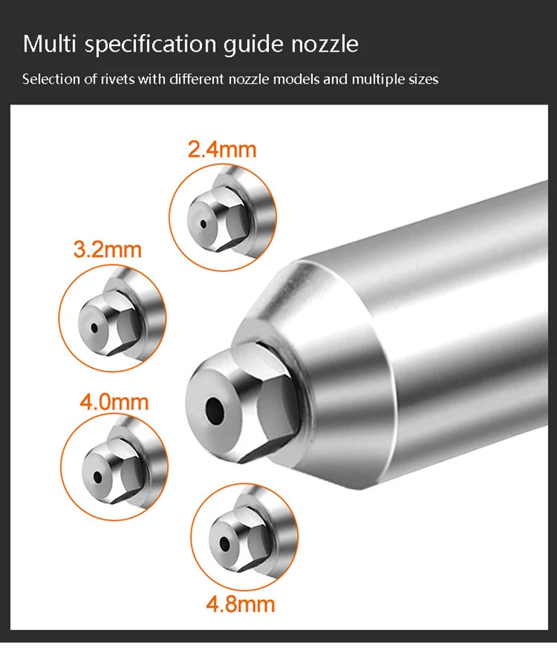 المهنية سريعة سحب برشام الحفر محول اللاسلكي برشام بندقية سداسية محور 2.4/3.2/4.0/4.8 مللي متر محول لسهولة التثبيت العمل