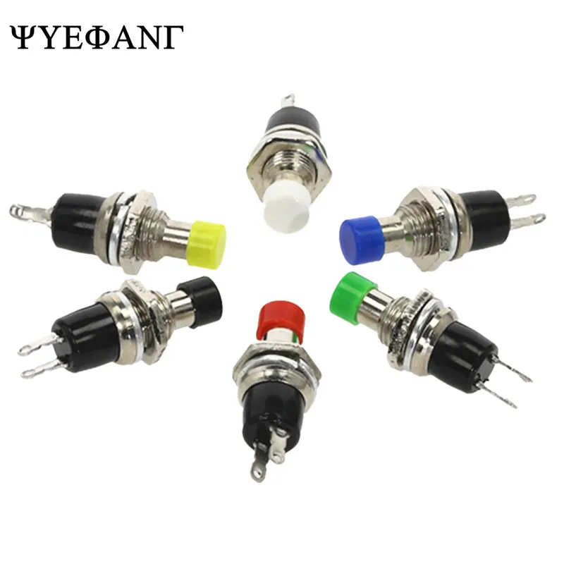 6pcs PBS-110 7MM Momentary Push button Switch Press the reset switch On Off Push Button Micro Switch Normally closed NC