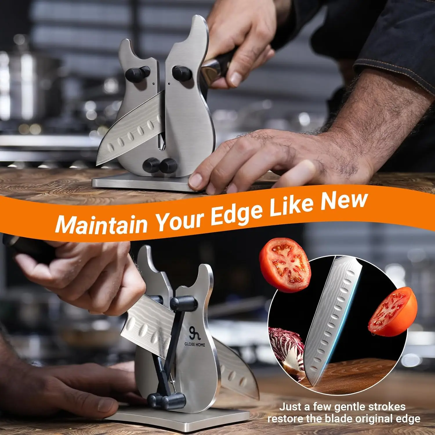 مبراة سكاكين احترافية للمطبخ، مبراة شفرات 3 أكشن مع كربيد التنغستن، مصقولة تلقائية قابلة للتعديل · شعبية جديدة #3