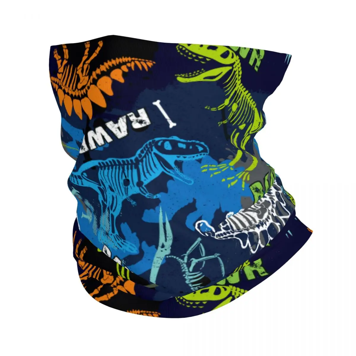 Dinosaurs Bandana Neck White Scarf Multi-use Headwear Fishing Unisex Adult Winter