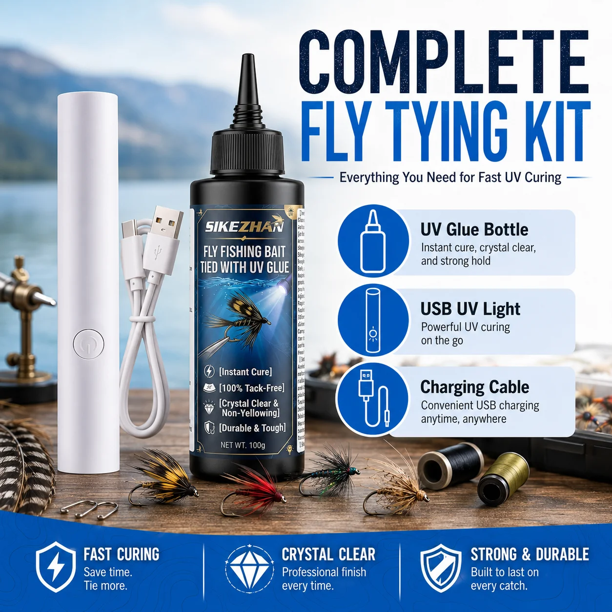 100g Clear Hard UV Resin Glue - Uv Whitening Kit 评论和价格