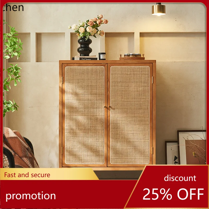 

ZML Storage Cabinet Simple Modern Solid Wood Sideboard for Dining Room, Homestay, Hotel, Home Entrance Storage Cabinet