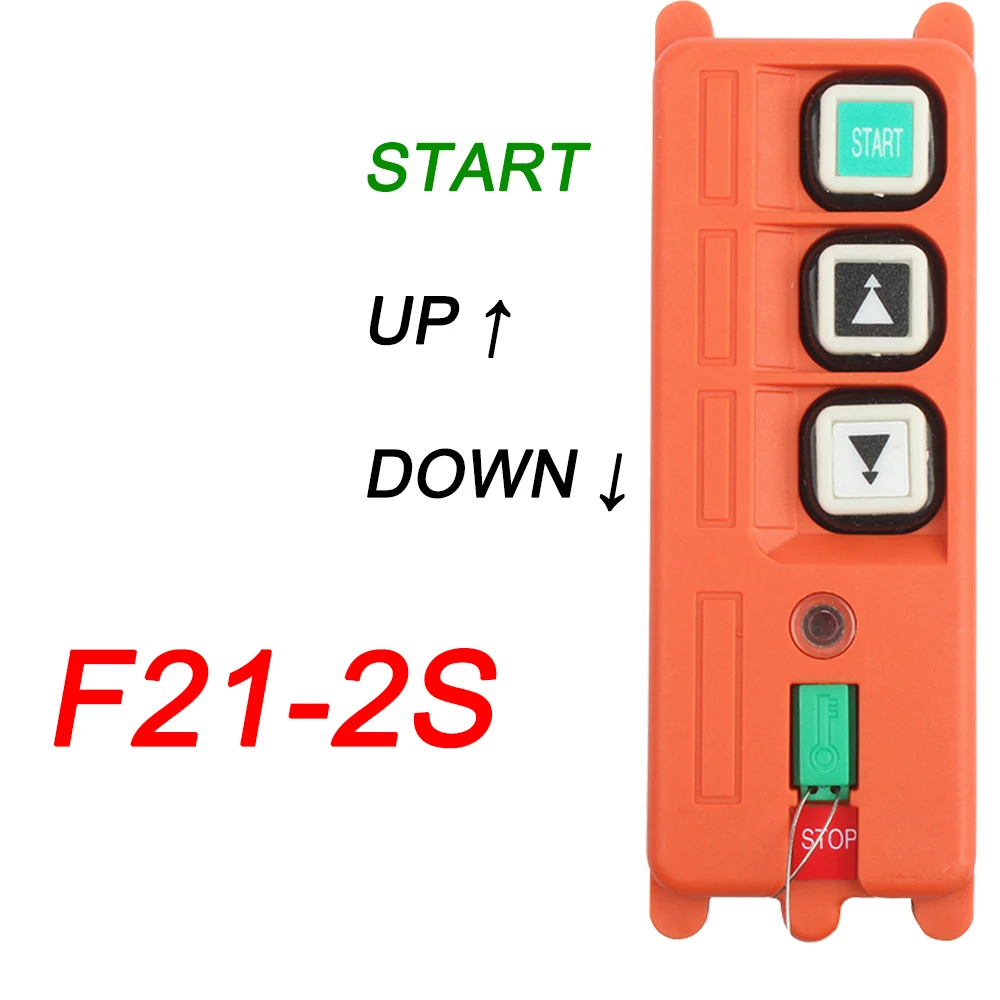 Wireless Industrial Remote Controller Electric Hoist Winding Engine Sandblast Switches Used F21-2S radio switch220V12V24V36V110V