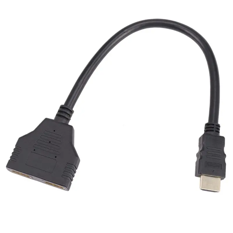 3X 1080P Port Male To 2 Female 1 In 2 Out Splitter Cable Adapter Converter