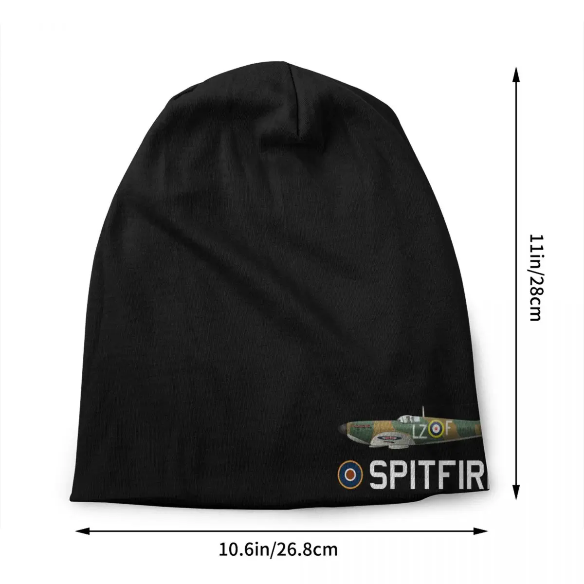 Custom Supermarine Spitfire Bonnet Hat Knitted Hats Unisex Fighter Plane WW2 War Pilot Aircraft Airplane Skullies Beanies Caps