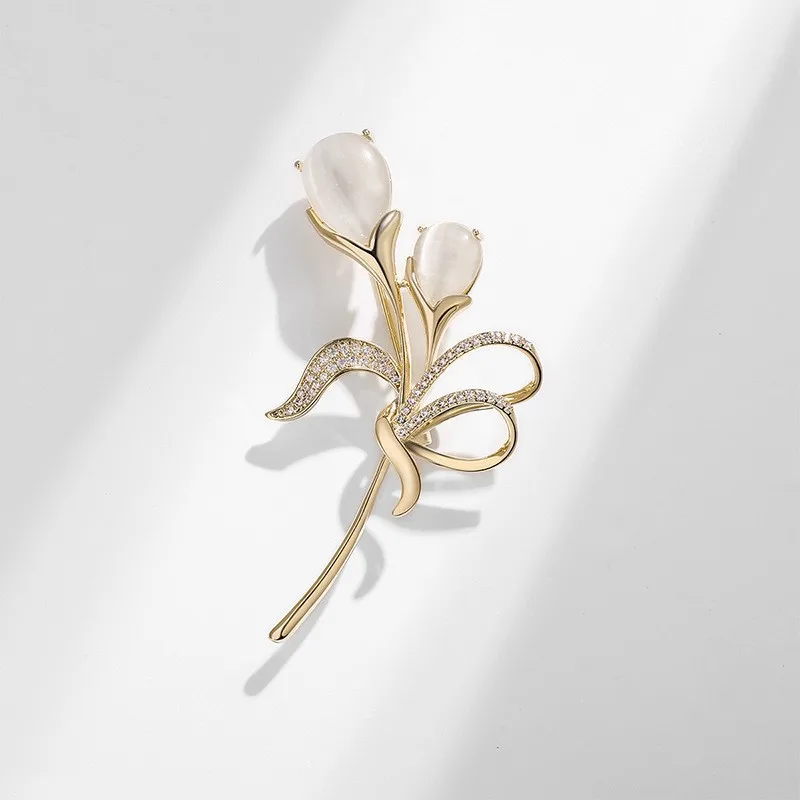 women tulip brooch 2023 new trendy clothing accessories pins