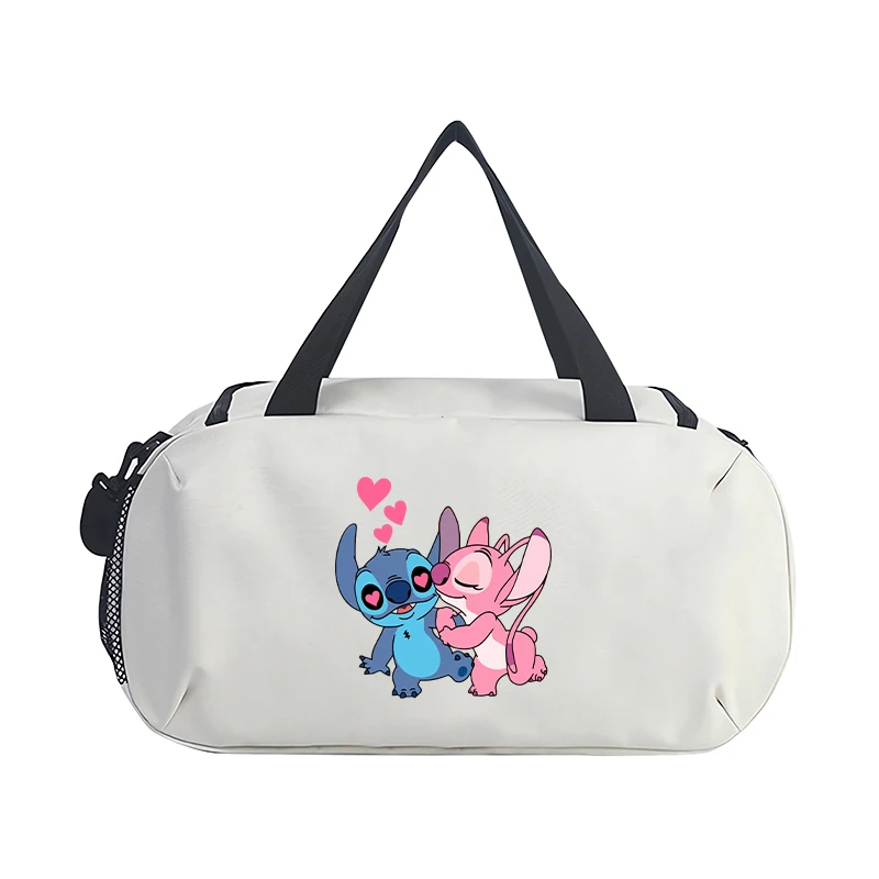 Disney Stitch torba podróżna Anime Cartoon z nadrukiem Oxford torebka na zewnątrz przenośna duża pojemność torby do przechowywania ubrań prezenty