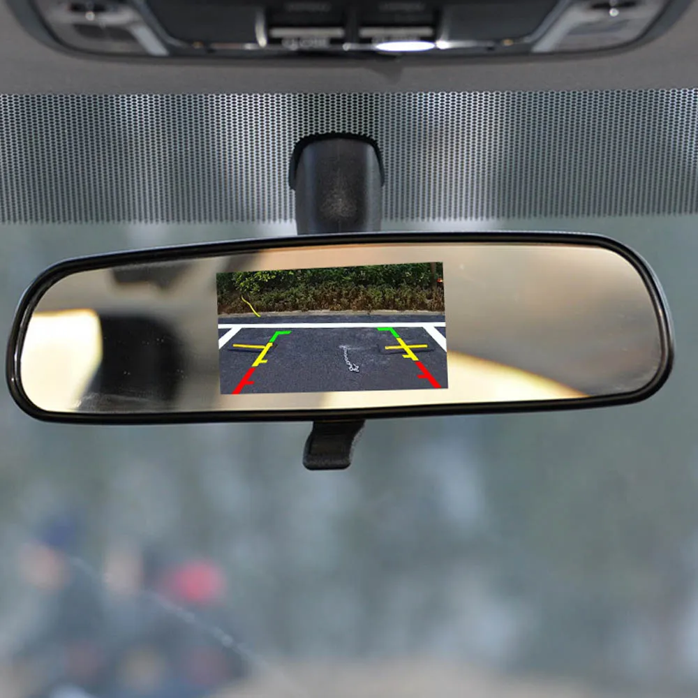 Einfache Installation, 4,3 Zoll 5 Zoll, Auto-Rückfahrkamera, LCD-Monitor für Fahrzeug, Van, Nachtsicht, Rückfahrkamera, Video-Parksystem – Detail 6