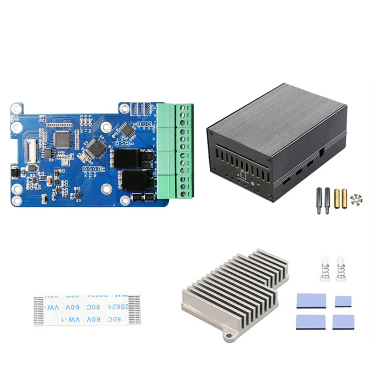 ATP-MPUUART PCIe to USB UART HAT+Heat Sink+Case for 5 RS485 RS232 USB2.0 4G LTE Module