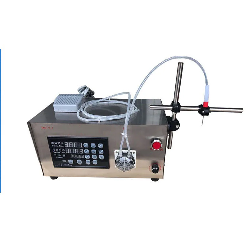 Dual-head Magnetic Pump Liquid Filling Machine for Cleaning Agents Beverages Soy Sauce Vinegar and Timed Dispensing