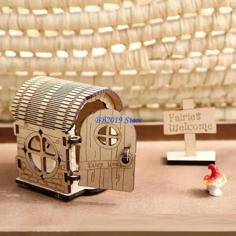 Q0KB Natural Construction Play Items For Kids Shaped As Fantasy Home With Nice Features