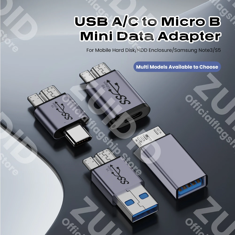 Adattatore da USB A/C A Micro B 3.0 convertitore di sincronizzazione dati Super veloce da 10Gbps per adattatore Macbook Pro Samsung HDD SSD da tipo