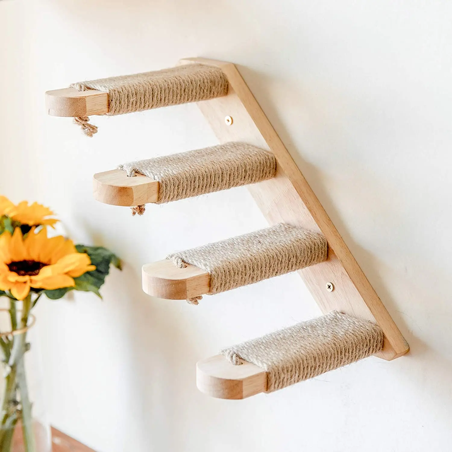 Cat Climbing Shelf Furniture Wooden Shelves for Cats Perches Activity Cat Tree Scraper Stairs Scratching Post Cat Wall Furniture