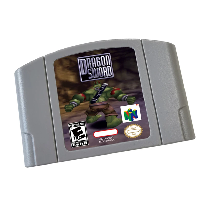 N64 games Cartridge Dragon Sword 64 NTSC  And PAL Version Retro Games reconstructed