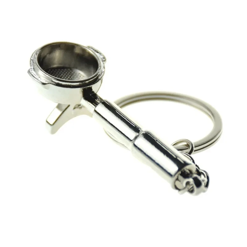3D Bottomless Portafilter keychain key ring creative key chain coffee keychain for men portachiavi llaveros hombre bag charm