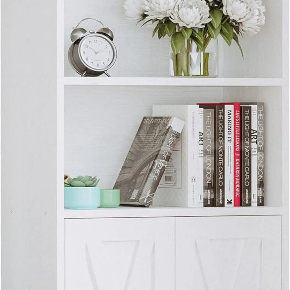 

Напольный книжный шкаф с 5 полками и дверцами, 11,8 глубокого хранения, мебель для домашнего офиса для гостиной, спальни