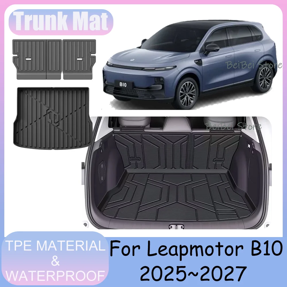 

For Leapmotor B10 2025~2027 2026 Car TPE Waterproof Trunk Mat Trunk Cover Backrest Pad Protection Interior Accessories