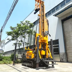 customized 350m depth water well drilling rig machine hydraulic crawler drill rig