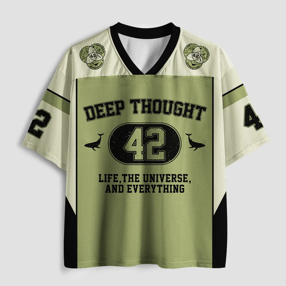 2026 new unisex mesh T-shirt V-neck lightweight breathable polyester mesh retro nostalgic printed casual sportswear