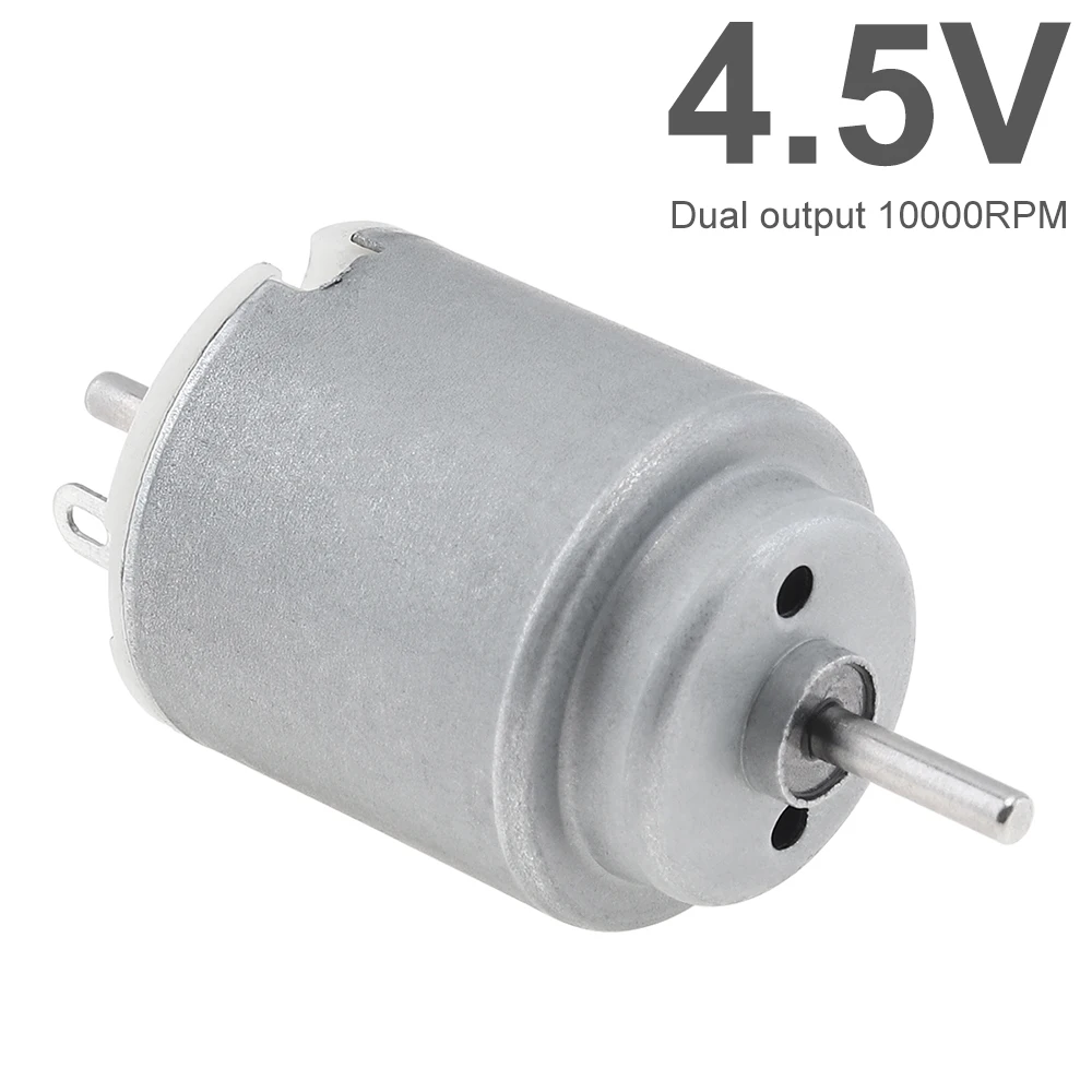 R140 DC 모터 더블 샤프트 출력 4.5V 10000RPM 고속 마이크로 모터, DIY 장난감 전동 공구