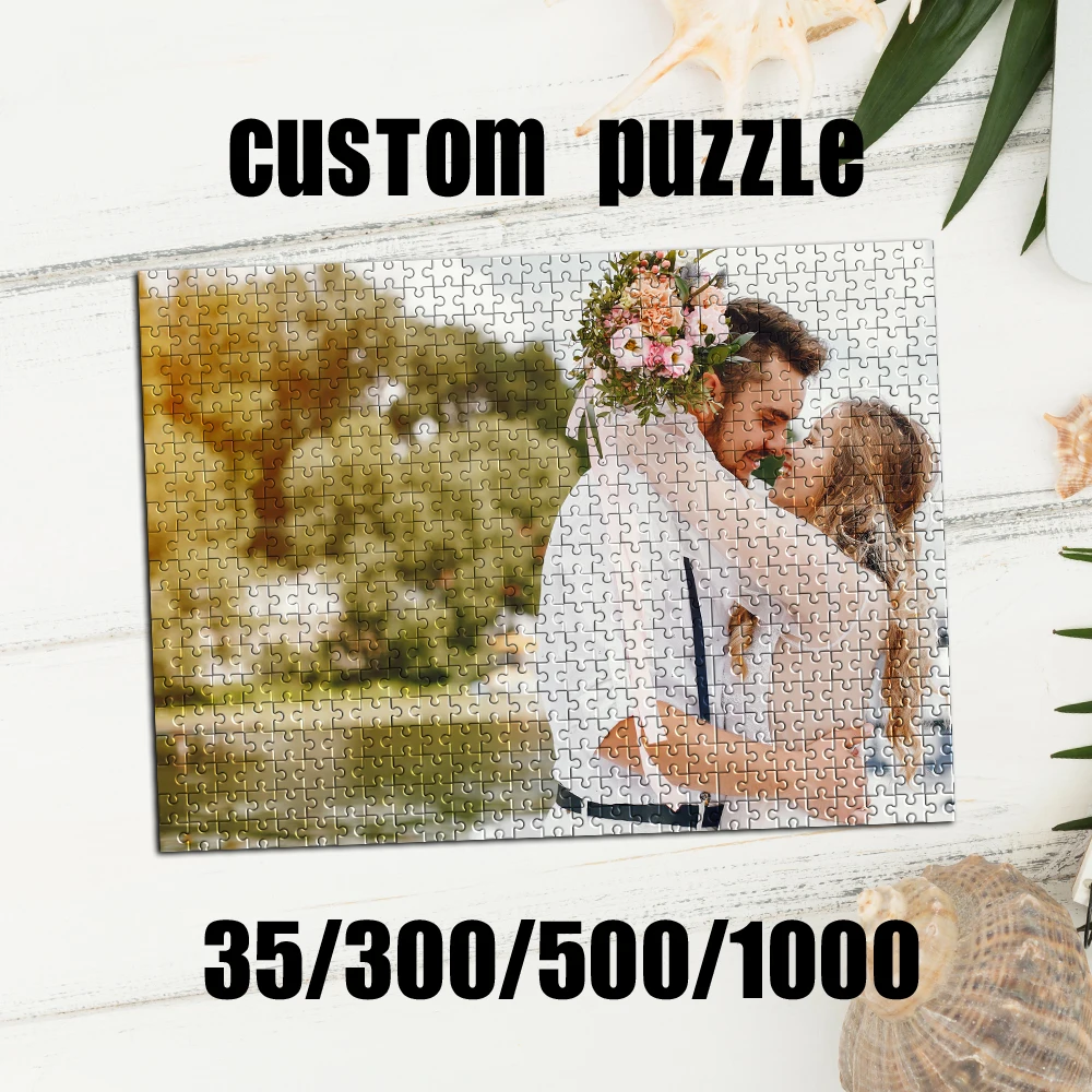 35/300/500/1000pcs Personalized Custom Photo Wedding photos Puzzle Custom Handmade Birthday Gift Personalized Gift Memento