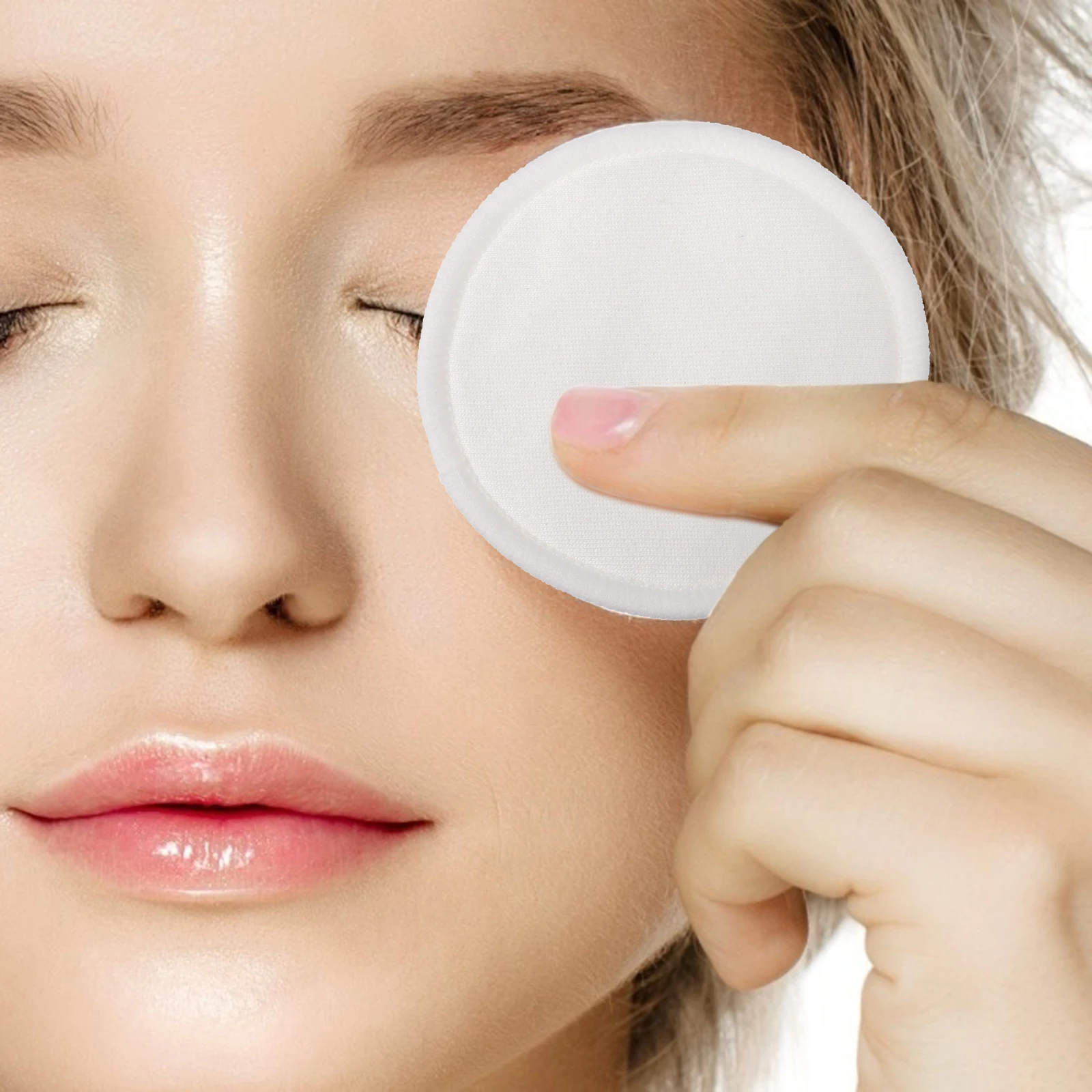 1 ชุดไม้ไผ่เส้นใยพัฟReusable Ecoผู้หญิงแต่งหน้าRemover Padsหญิงทําความสะอาดใบหน้าพัฟผ้าเช็ดทําความสะอาดนุ่มทนทาน