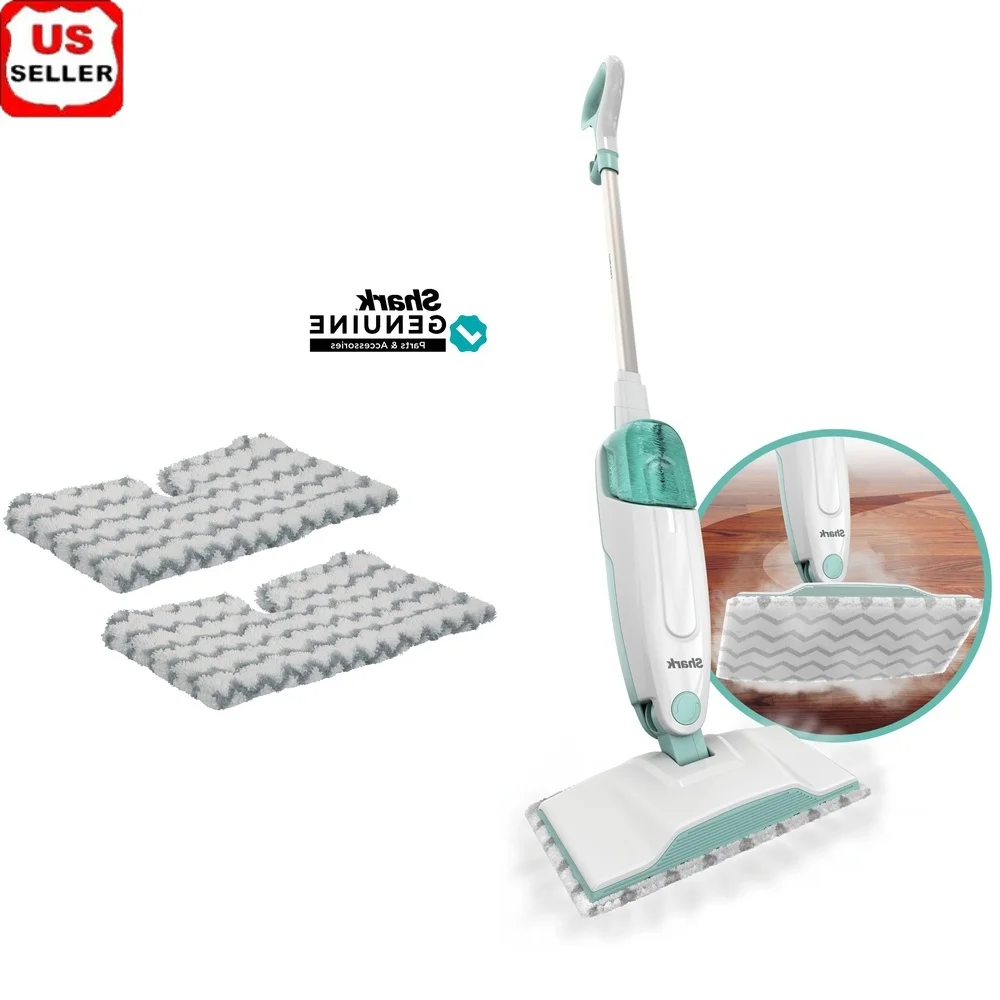 

Steam Mop S1000WM Microfiber Cleaning Pads 2 Pack Reusable Washable Compatible Easy Fill Removable Tank Efficient Sanitize