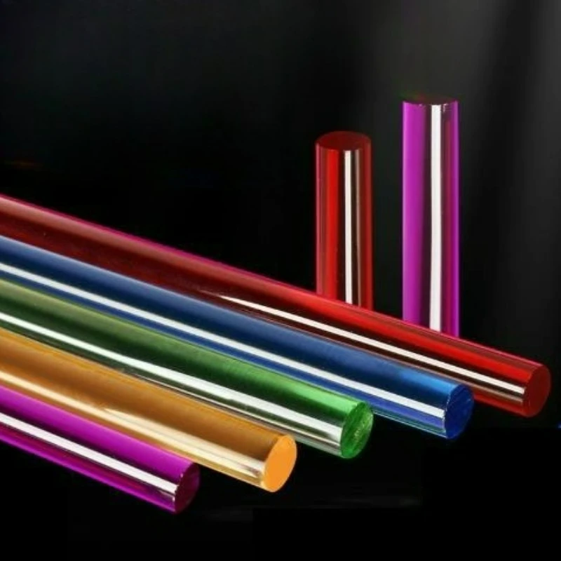 Diameter 3-30mm Colourful Acrylic Rods Plexiglass Lucite Bar Light Guide Rods Clear DIY Architectural Model Material Accessories